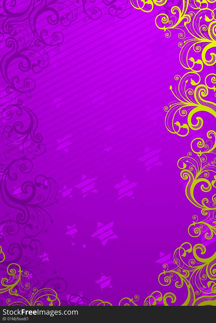 Vector illustration of violet floral background. Vector illustration of violet floral background