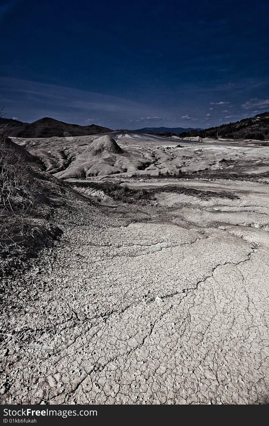 Mud Volcanoes in Buzau, Romania