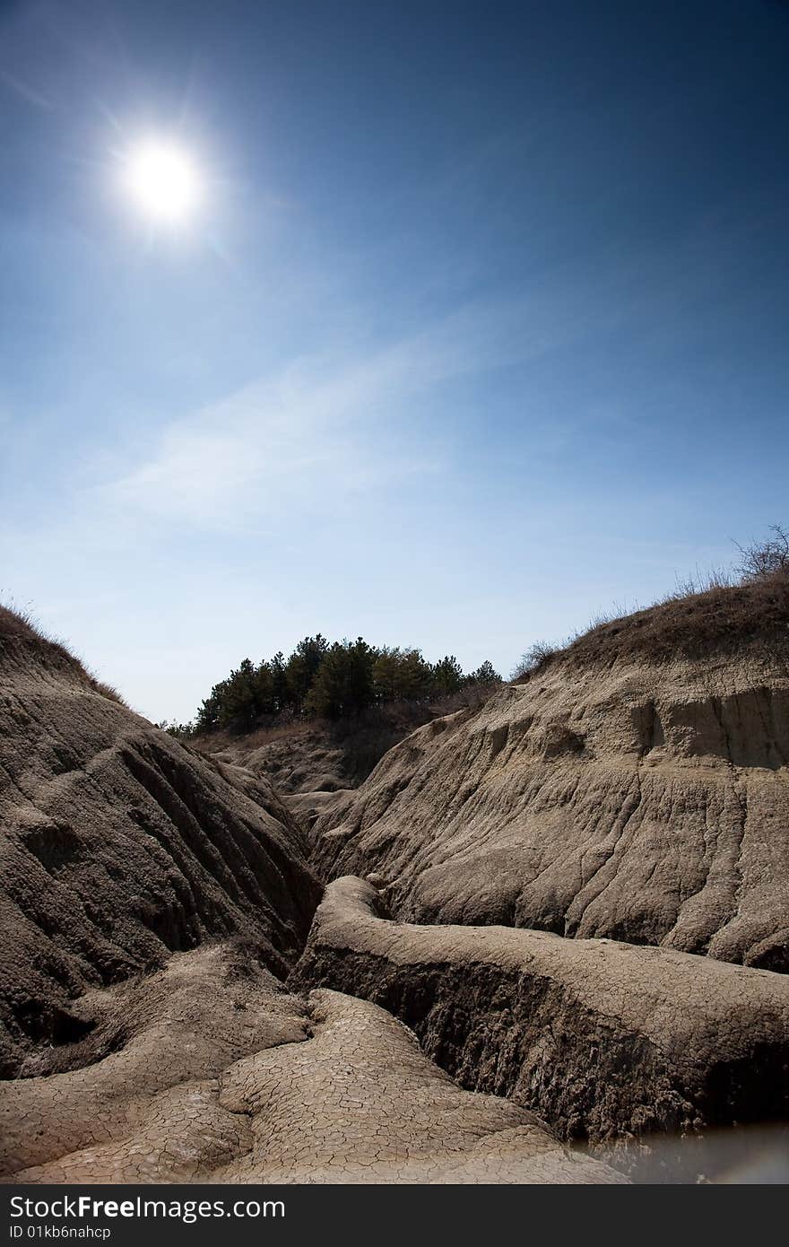 Mud Volcanoes in Buzau, Romania