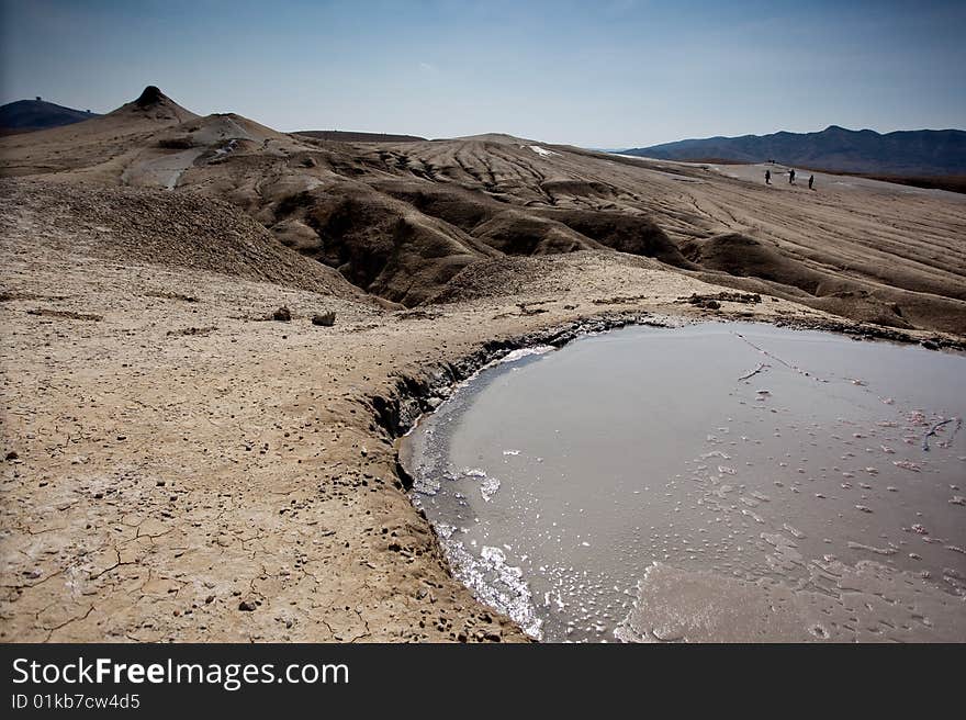 Mud Volcanoes in Buzau, Romania