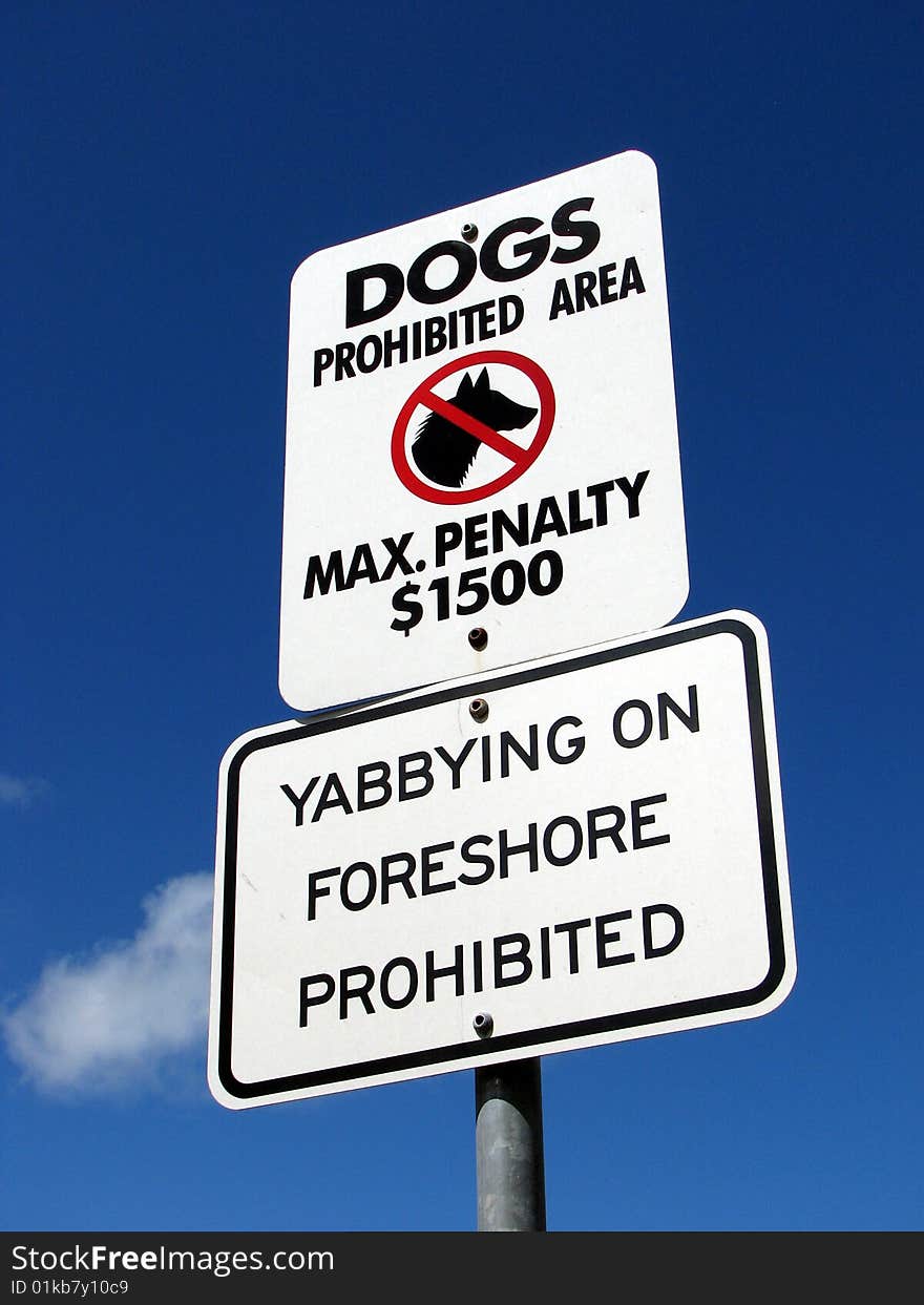 Dogs Prohibited Sign