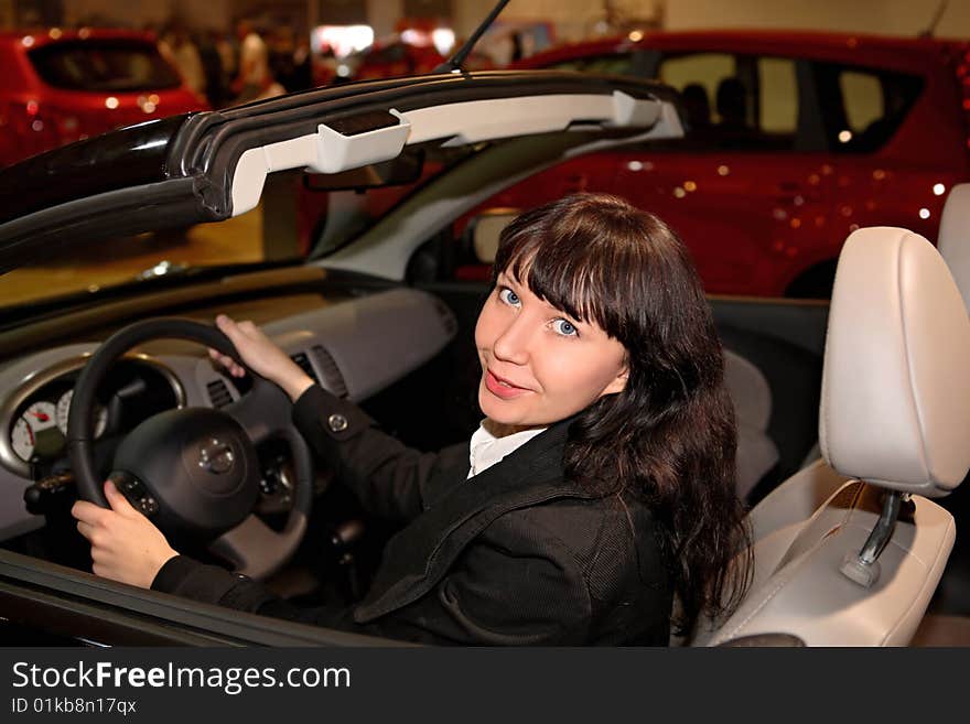 Young Woman By Car