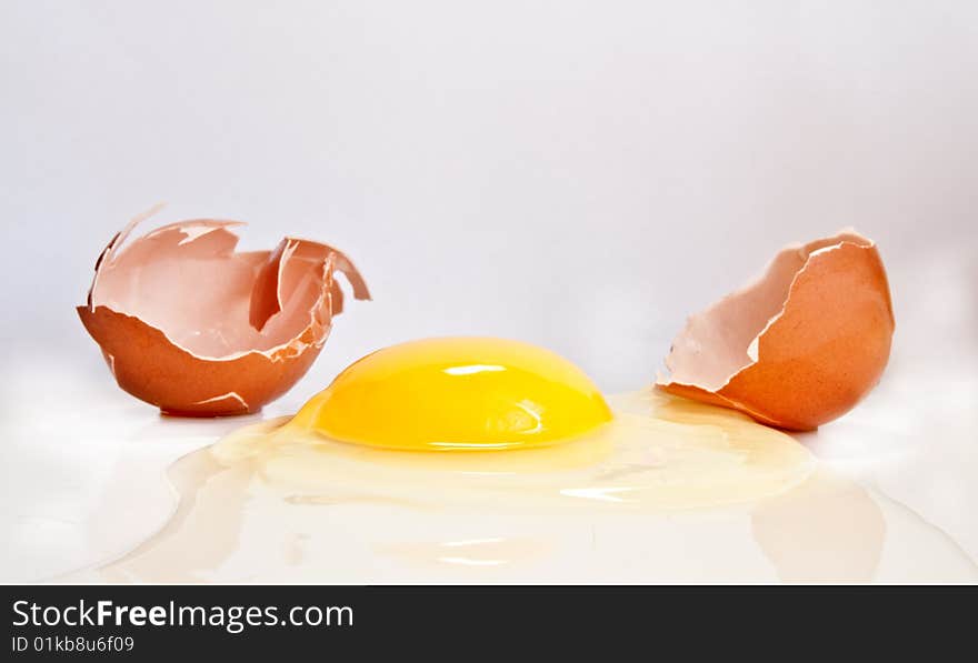 Yolk isolated on white background. Yolk isolated on white background