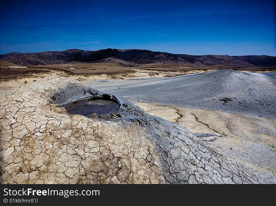 Mud Volcanoes in Buzau, Romania