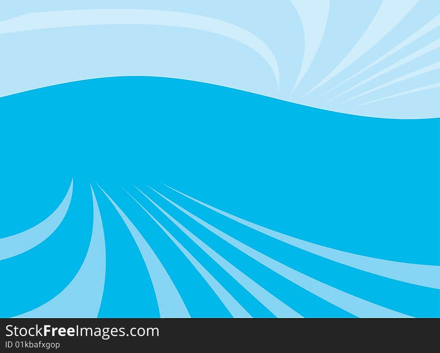 Blue abstract vector with strips and space for text