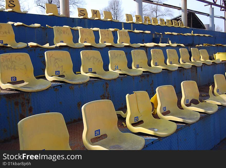 Abandoned open-air theater. Decay. Crisis. Kiev,Ukraine