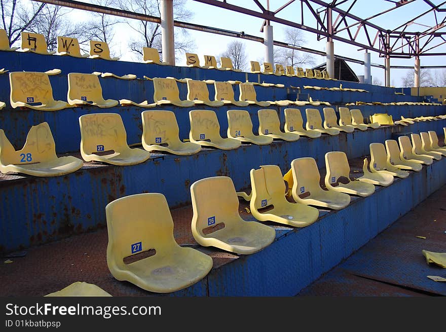 Abandoned open-air theater. Decay. Crisis. Kiev,Ukraine