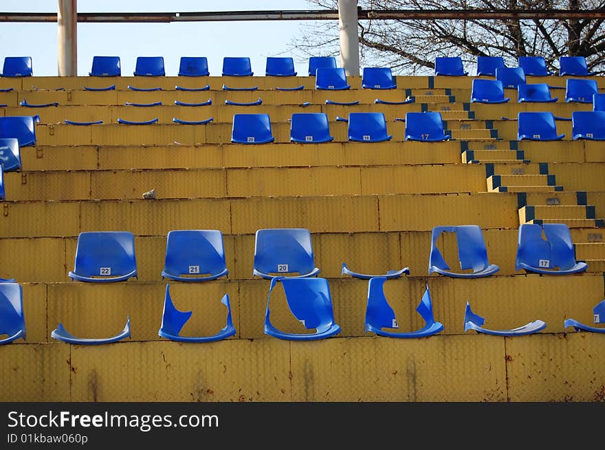 Abandoned open-air theater. Decay. Crisis. Kiev,Ukraine