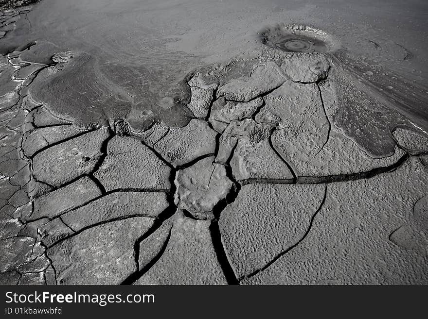 Mud Volcanoes in Buzau, Romania