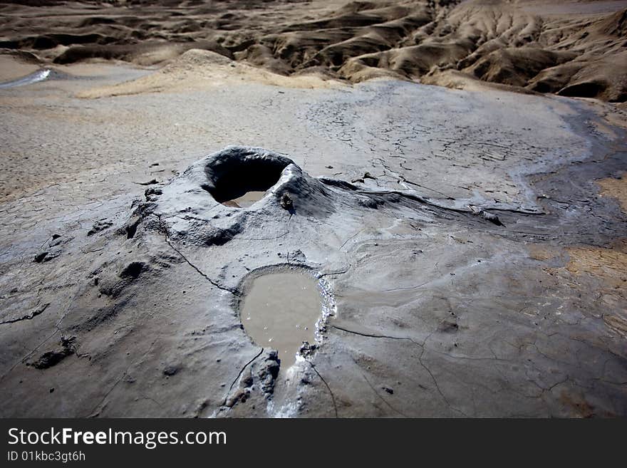 Mud Volcanoes in Buzau, Romania