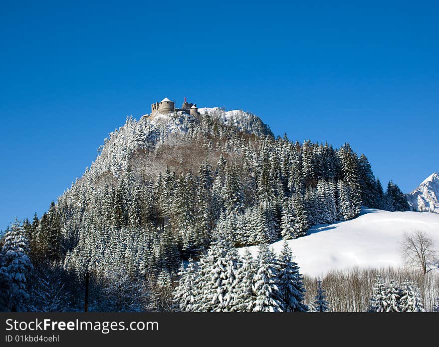 Ancient Hilltop Castle in the German Alps