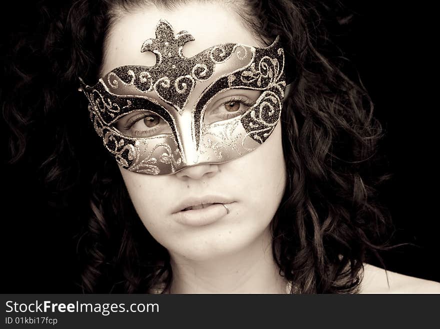 Masked woman