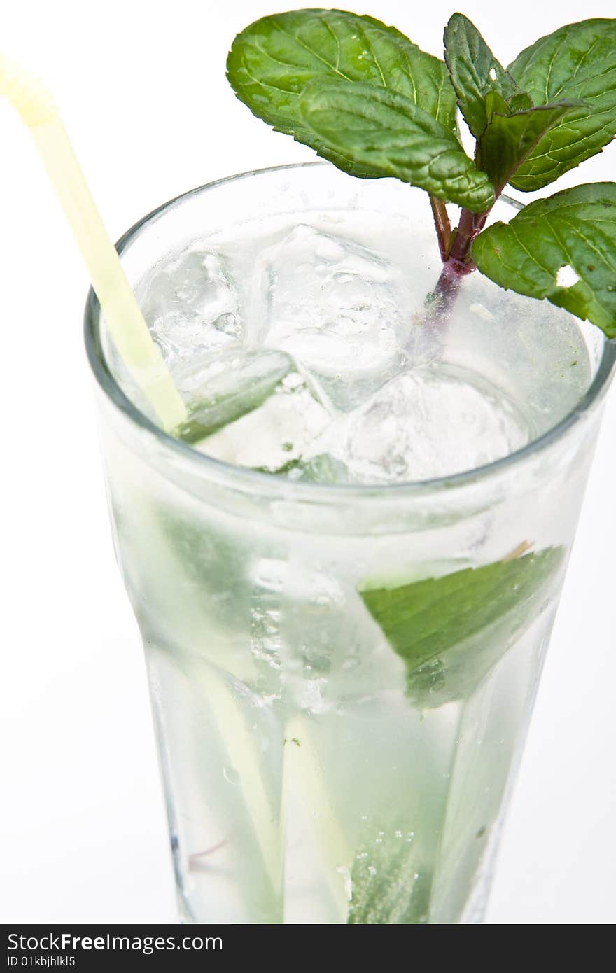 Mojito cocktail on a white background