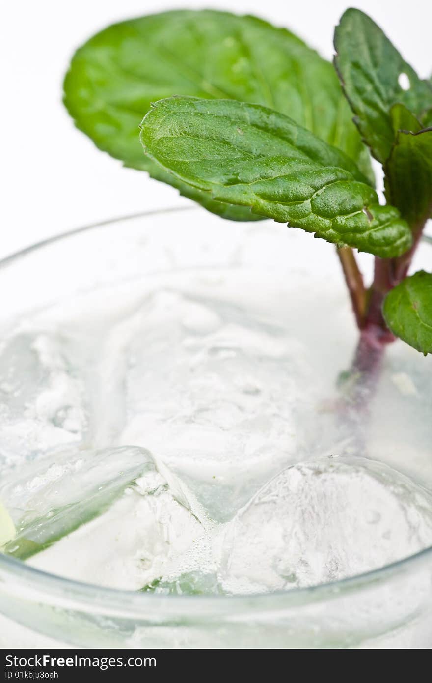 Mojito cocktail on a white background