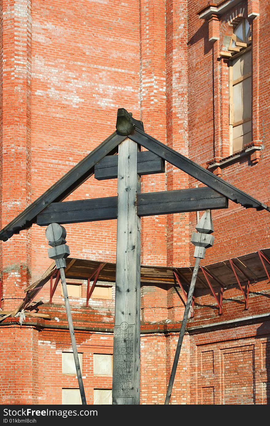 Construction of new christian church on place of destroyed one in St. Petersburg