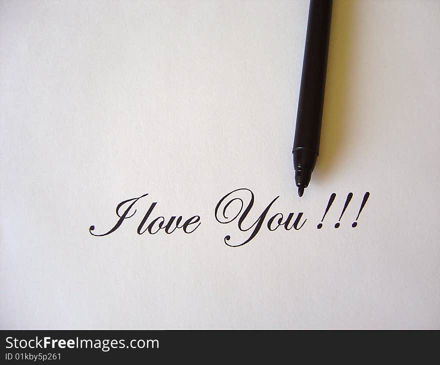 Text I Love You Written