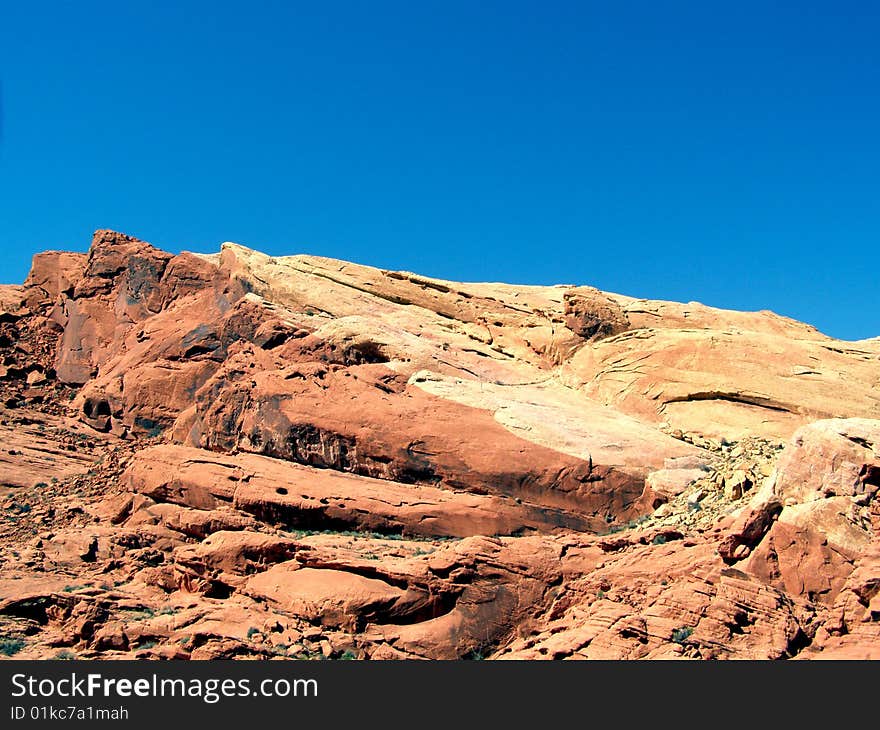 Rock formation found in the Valley of Fire in Nevada. Rock formation found in the Valley of Fire in Nevada.