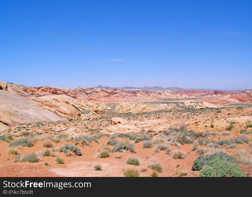 Panoramic in the Valley of Fire in Nevada. Panoramic in the Valley of Fire in Nevada.