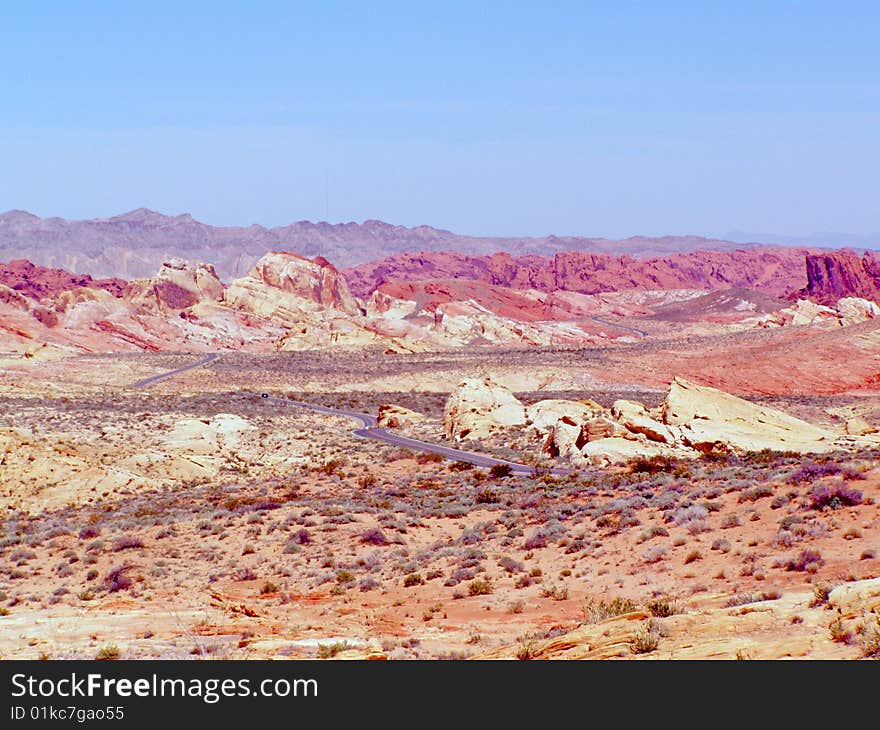 Panoramic in the Valley of Fire in Nevada. Panoramic in the Valley of Fire in Nevada.