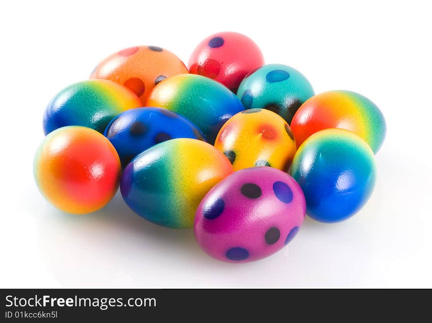 Easter eggs isolated on a white background. Easter eggs isolated on a white background.