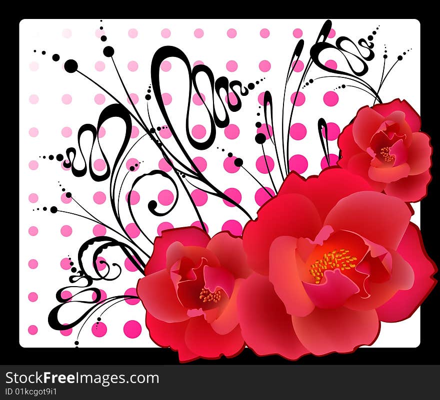 Beautiful abstract flower background for design