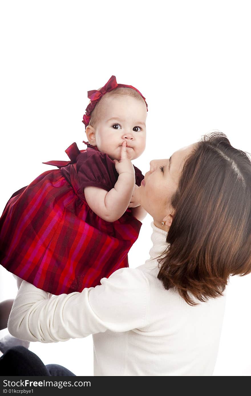 Young mother with her cute baby. Young mother with her cute baby