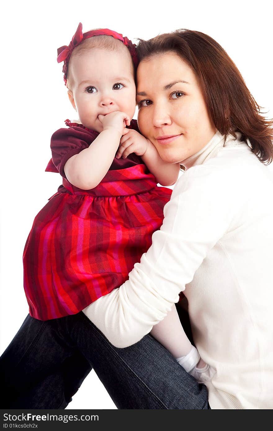 Young mother with her cute baby. Young mother with her cute baby