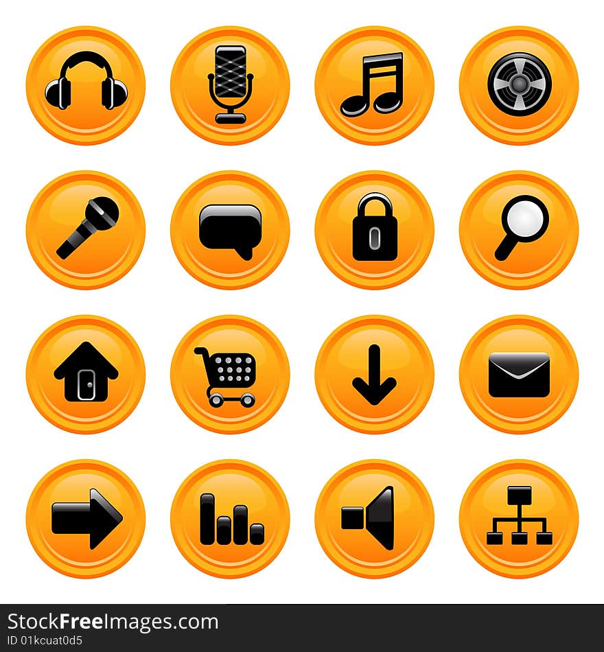 Set of web icons vector