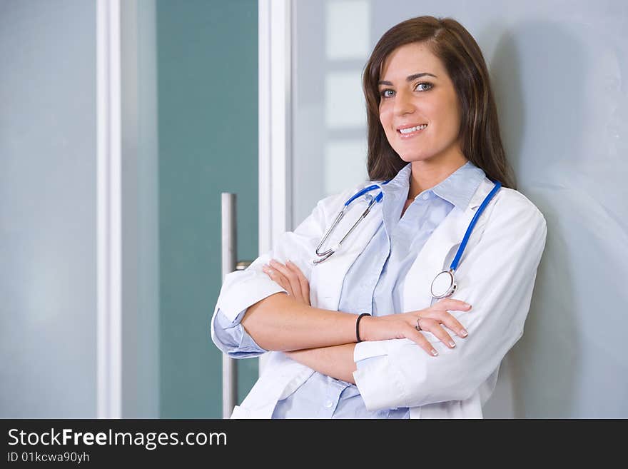 Female doctor in a modern office