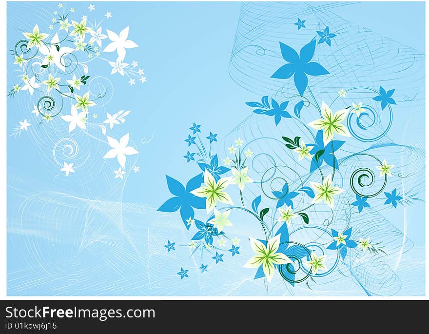 Grunge  color vector floral design. Grunge  color vector floral design.