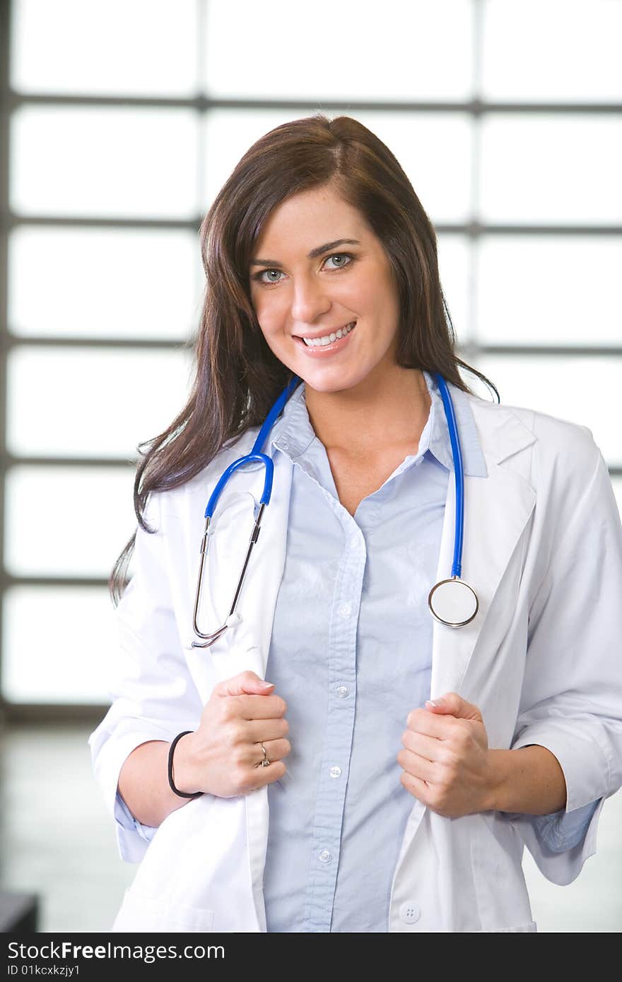 Young female doctor in a modern office