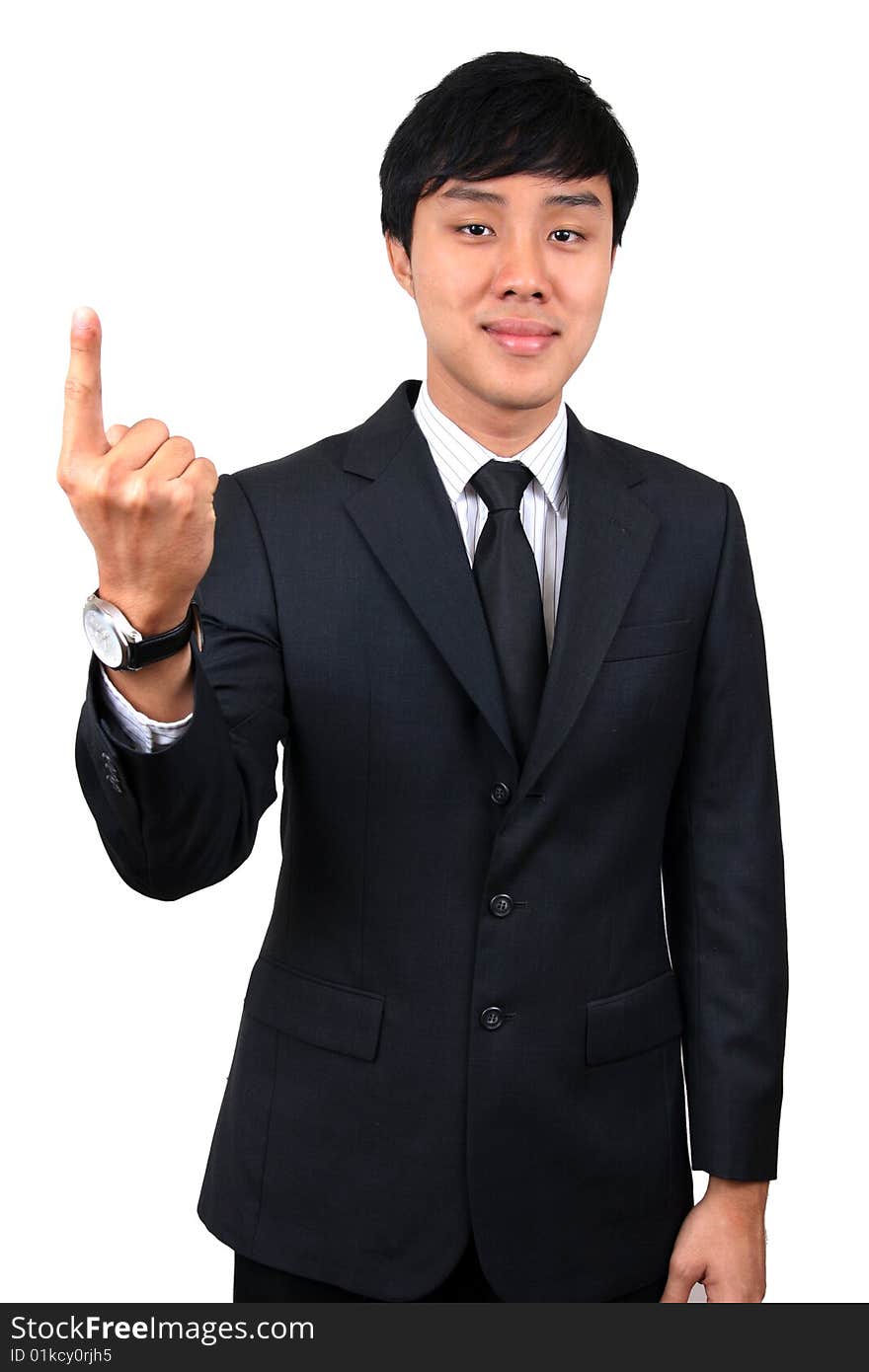 Young Asian Business man.  Isolated on white.