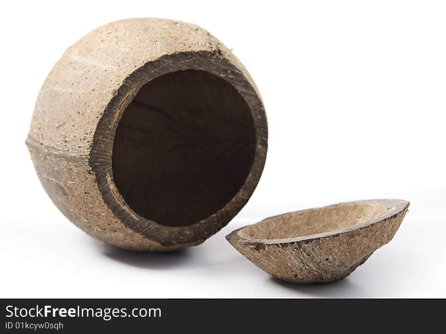 Coconut on white background, isolated