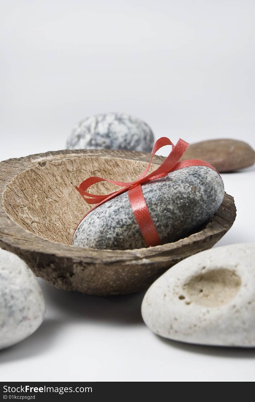 Stone gift and coconut piece