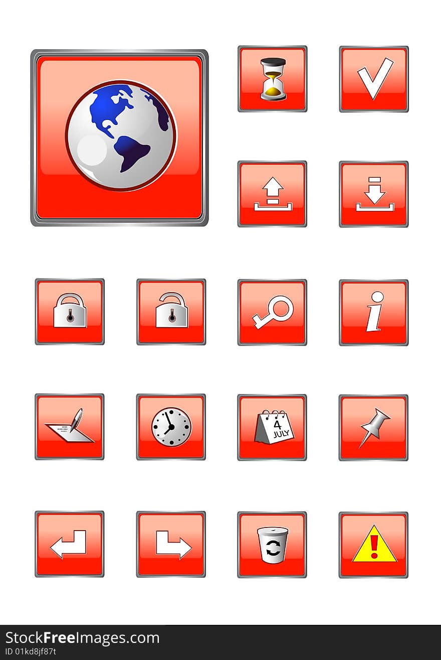 Red icons collection part 2