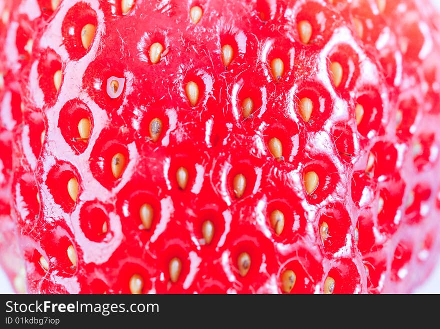 Fresh juicy strawberry isolated on white