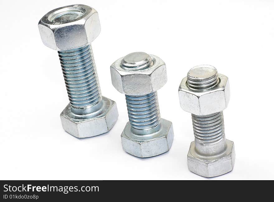 Image of three bolt close up