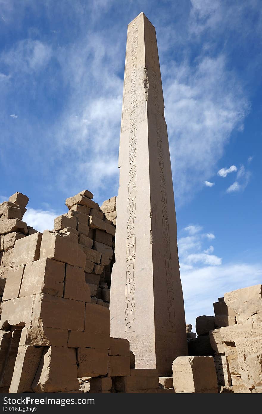 Obelisk of Hatshepsut in the temple of Karnak, Luxor, Egypt. Obelisk of Hatshepsut in the temple of Karnak, Luxor, Egypt