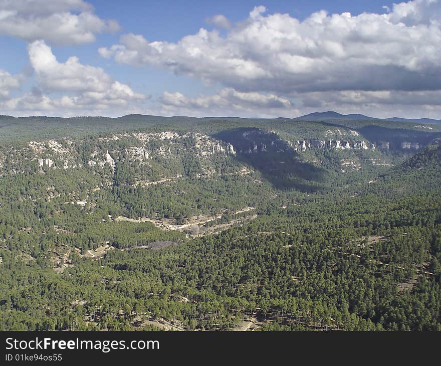 The montain range of Cuenca, Spain