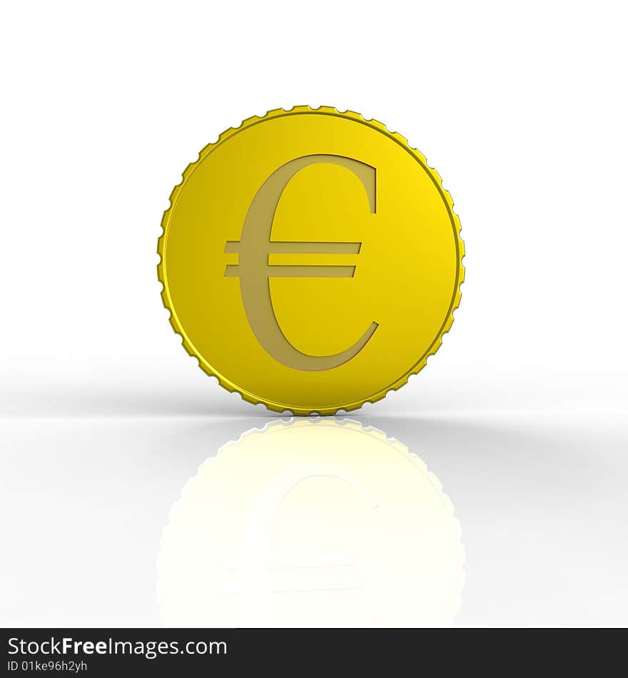 3d rendered gold euro coin on a white background. 4000x3000 pixels. 3d rendered gold euro coin on a white background. 4000x3000 pixels.