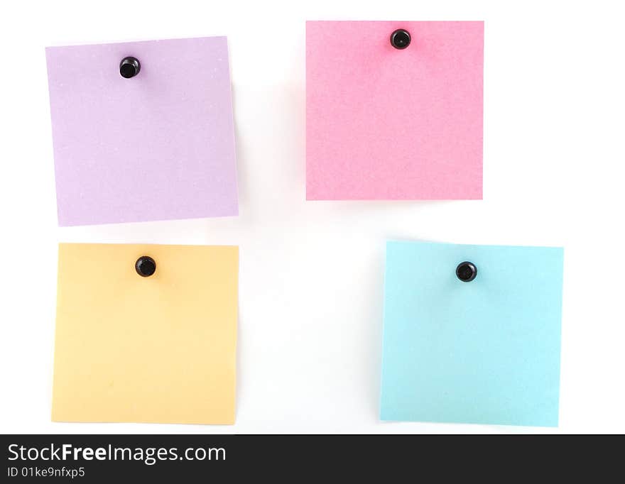 Sticker notes isolated on the white background. Sticker notes isolated on the white background