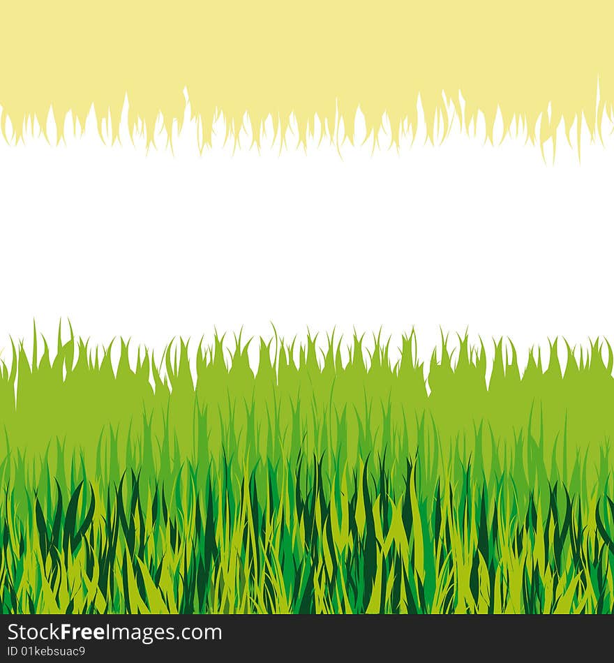 Vintage background with border of grass. Vintage background with border of grass.