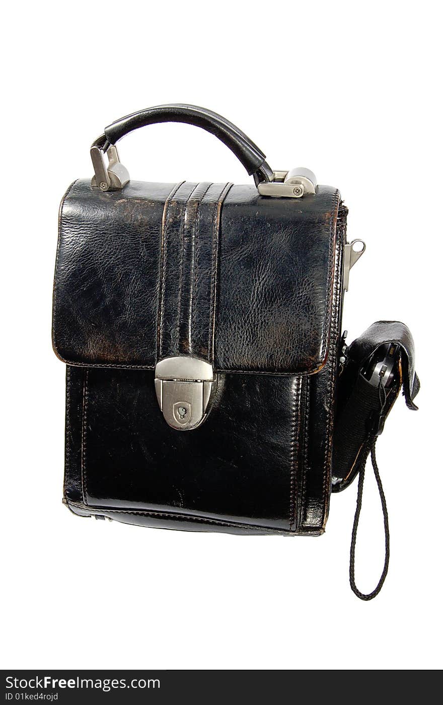 Old Men Leather Handbag With Mobile Phone