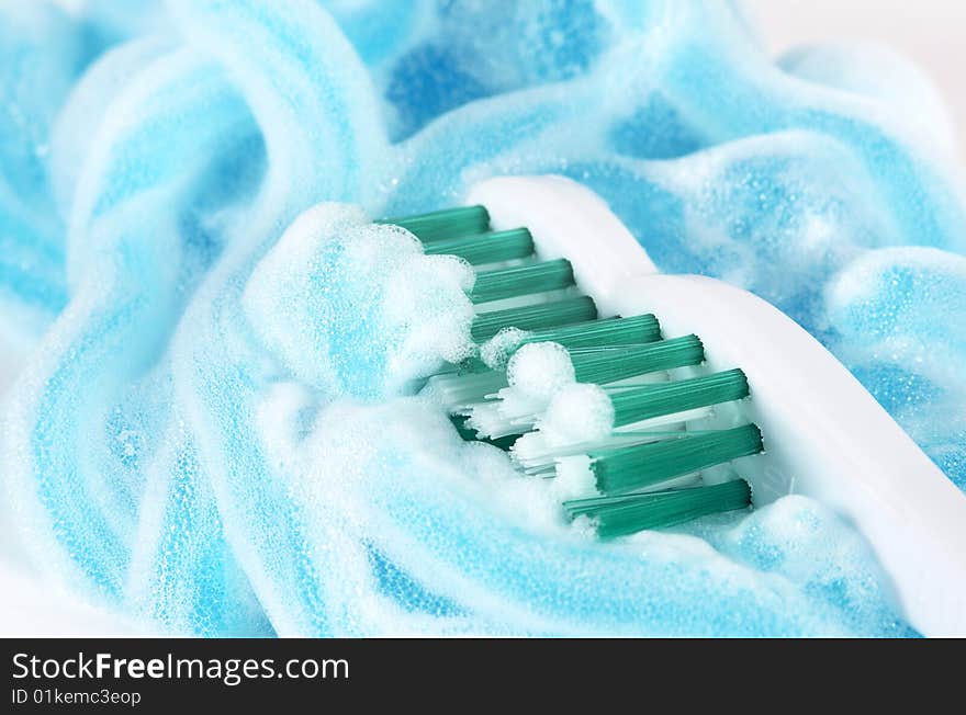 Brush your teeth on a shaving gel. Brush your teeth on a shaving gel