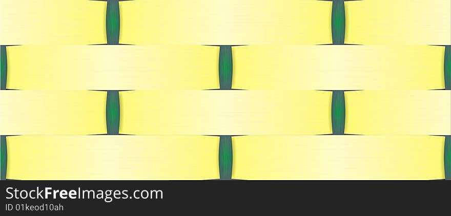 Seamless Basket Weave Background in Yellow and Green. Seamless Basket Weave Background in Yellow and Green