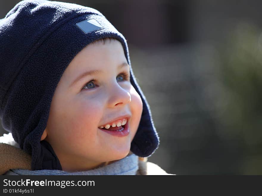 Boy With Blue Hat