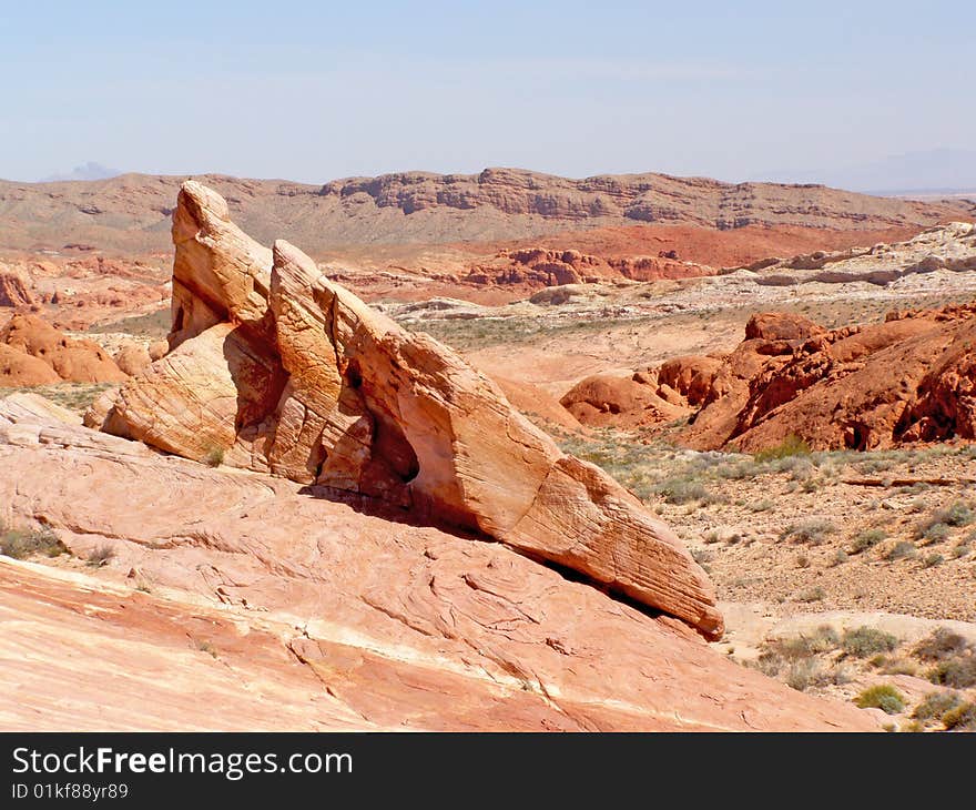 Rock formation found in the Valley of Fire in Nevada. Rock formation found in the Valley of Fire in Nevada.