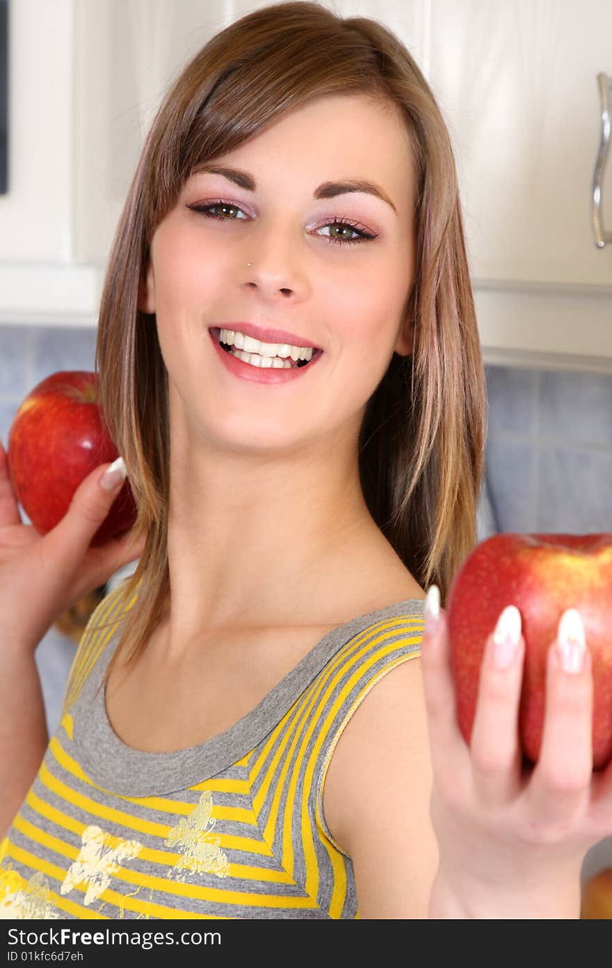 Young woman in her kitchen