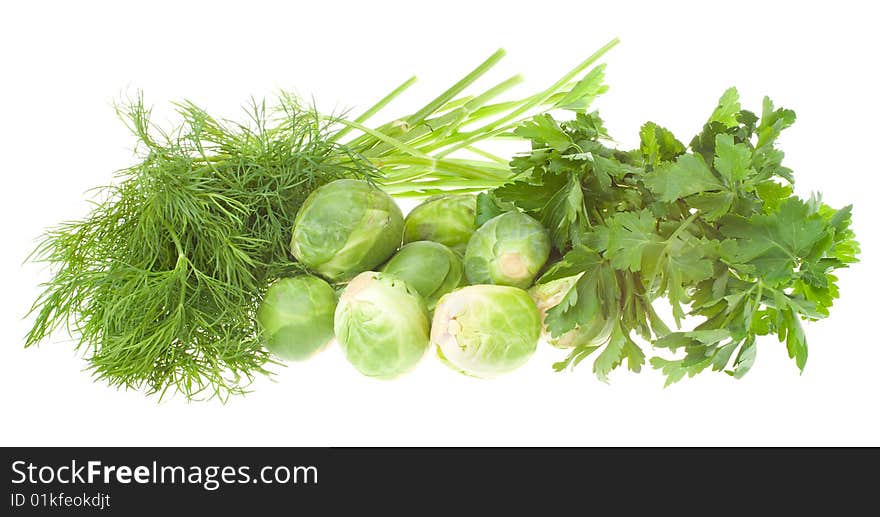 Dill parsley and brussels sprouts