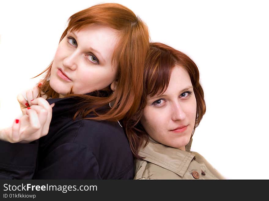 Friends on a white background